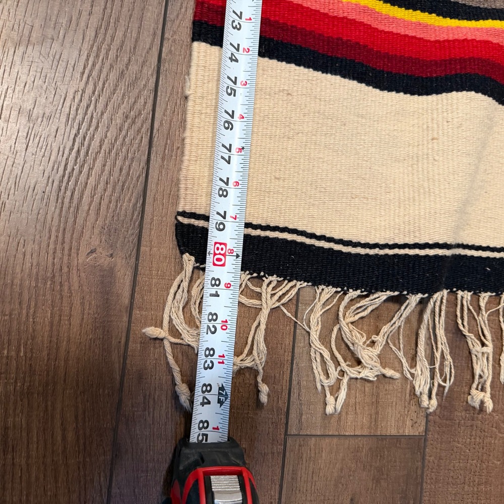 Vintage Zapotec Mexican Wool Rug Handwoven Pictorial Figural Birds 48x80 Oaxacan - Picture 6 of 9